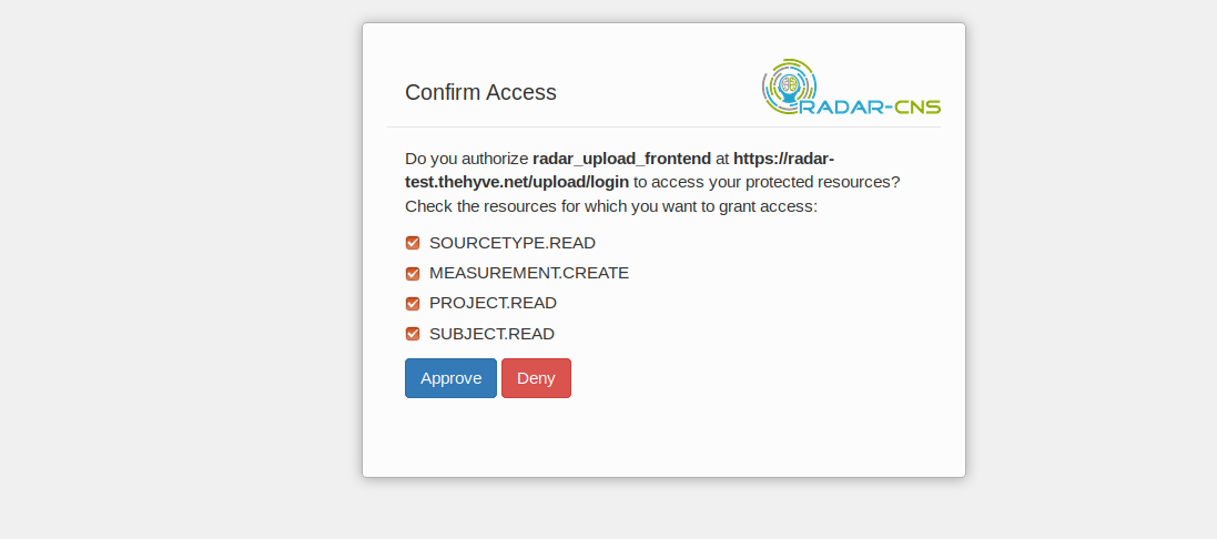 Upload Connector Radar Base