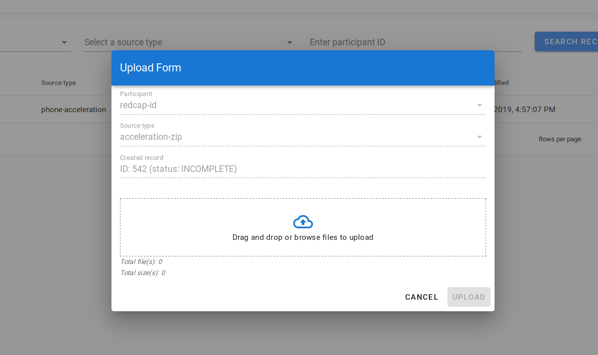 Upload Connector Radar Base